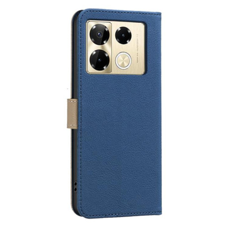 Противоударный чехол Shield Frame Holder MagSafe для Infinix Note 40 Pro / 40 Pro+ - синий
