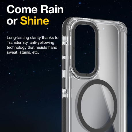 Чехол Dual-color MagSafe TPU Hybrid для Samsung Galaxy A56 5G - прозрачный