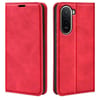 Чехол-книжка Retro-skin Magnetic Suction Leather для Redmi A7 Pro 171mm / Poco C85x 5G — красный