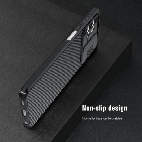 Протиударний чохол NILLKIN Black Mirror Series на Samsung Galaxy A32 5G-чорний