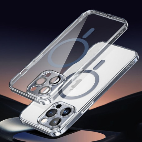 Противоударный чехол SULADA Jingpin Series MagSafe All-inclusive Lens для iPhone 15 Pro - синий