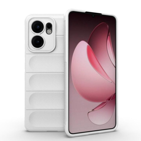Силіконовий чохол Magic Flannel для OPPO Reno13 F/Reno13 FS- білий