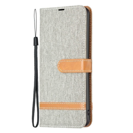 Чехол-книжка Color Matching Denim Texture на Samsung Galaxy S25 5G - серый