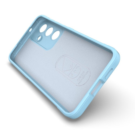 Силіконовий чохол Magic Flannel для Samsung Galaxy S25+ 5G - блакитний
