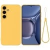 Силиконовый чехол Solid Color Liquid Silicone на Samsung Galaxy S25 FE 5G - желтый