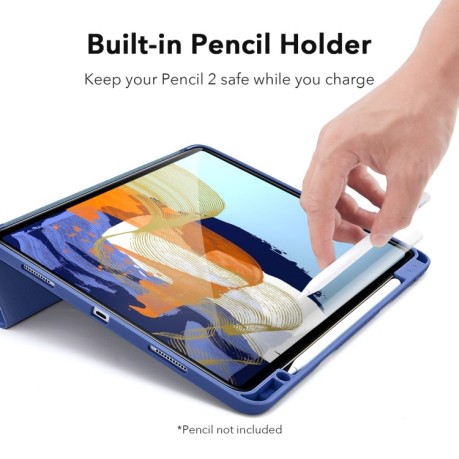 Чохол-книжка ESR Rebound Pencil Series для iPad Pro 11 2021/2020/2018/Air 2020 - синій