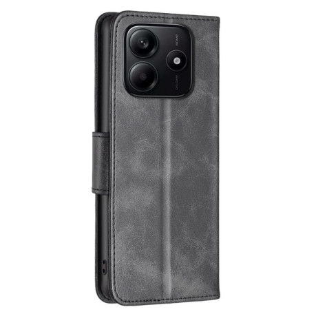 Чехол-книжка Retro Lambskin Textureдля Xiaomi Redmi Note 14 4G - черный