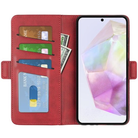 Чохол-книжка Dual-side Magnetic Buckle  для Samsung Galaxy A36 - червоний