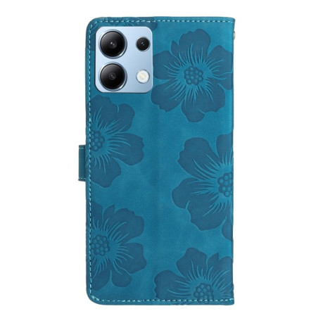 Чохол-книжка Flower Embossing Pattern для Xiaomi Redmi Note 14 4G - синій
