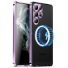 Противоударный чехол Frosted Meta (MagSafe) для Samsung Galaxy S24 Ultra 5G - фиолетовый