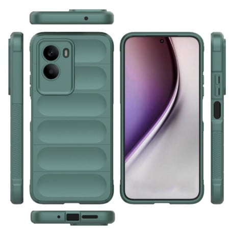 Силиконовый чехол Magic Flannel на Xiaomi Poco M7 4G 169mm - зеленый