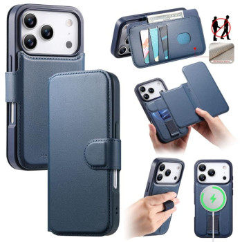 Чохол книжка Caseneo з магнітним хлястиком і MagSafe на iPhone 18 Pro Max / 17 Pro Max — синій