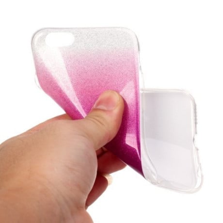 TPU Чехол IMD Color Fades Glitter Powder Magenta для iPhone 6/ 6s