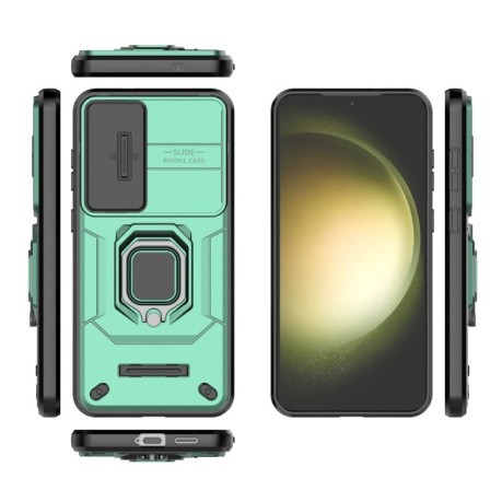 Протиударний чохол Sliding Camshield  для Samsung Galaxy S25+ 5G - зелений