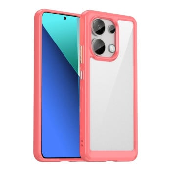 Протиударний чохол Colorful Acrylic Series із кольоровою силіконовою боковиною на Xiaomi Redmi Note 13 4G Global - червоний