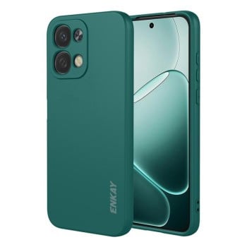 Противоударный чехол ENKAY Liquid Silicone на OPPO A6 Pro 5G Global CPH2781 — тёмно-зелёный