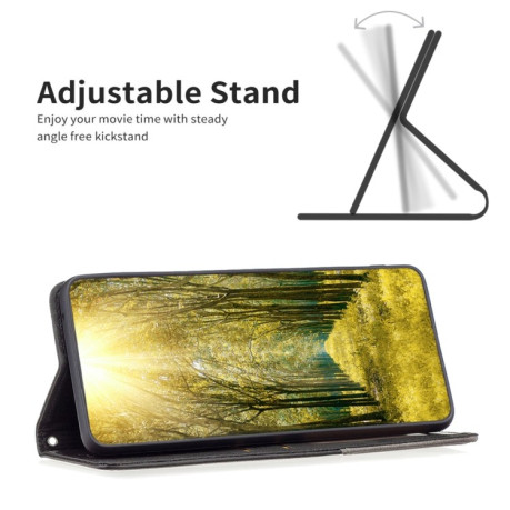 Чехол-книжка Rhombus Texture для OPPO Find X6 5G Prismatic Invisible Magnetic Leather Phone Case(Black) - черный