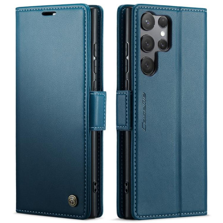 Чехол-книжка CaseMe 023 Butterfly Buckle Litchi Texture RFID Anti-theft Leather для Samsung Galaxy S25 Ultra 5G - синий