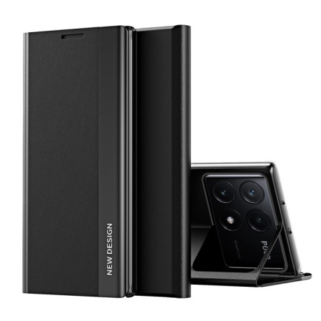 Чехол-книжка Electroplated Ultra-Thin для Xiaomi Poco F6 Pro - черный