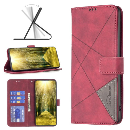 Чехол-книжка Rhombus Texture для Realme C53/C51 - красный
