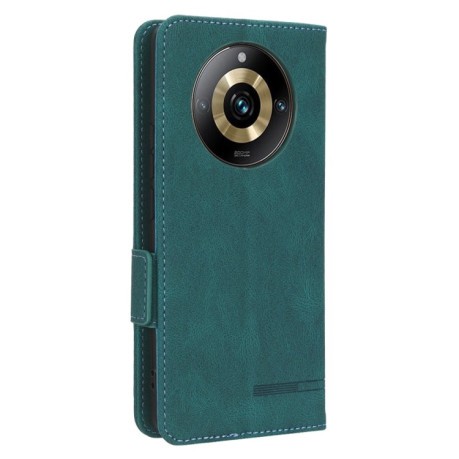 Чехол-книжка Magnetic Clasp Flip для Realme 11 Pro 5G/11 Pro+ 5G - зеленый