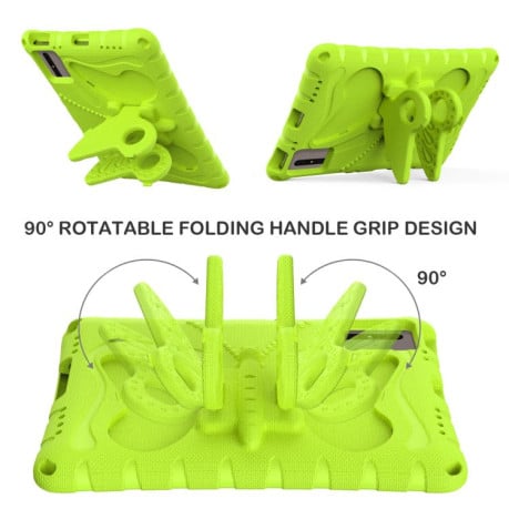 Противоударный чехол Butterfly Bracket EVA для Xiaomi Redmi Pad 2 /SE 11 2025 - зеленый