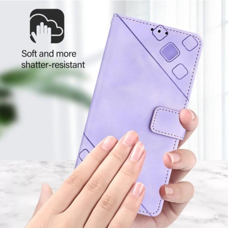 Чохол-книжка Skin-feel Embossed на Samsung Galaxy A07 4G - фіолетовий