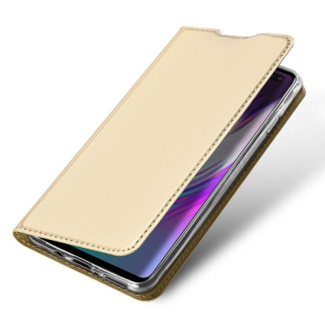 Чехол-книжка DUX DUCIS Skin Pro Series на Samsung Galaxy S10 5G-золотой