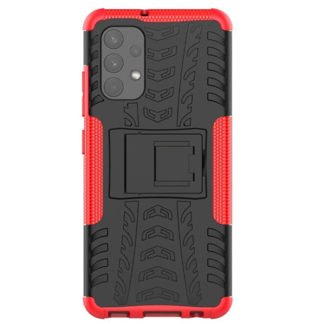 Противоударный чехол Tire Texture на Samsung Galaxy A32 4G - красный