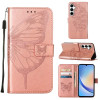 Чохол-книжка Embossed Butterfly для Samsung Galaxy A35 5G - рожеве золото