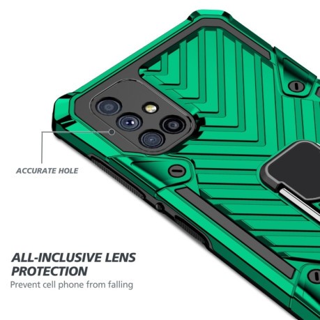 Противоударный чехол Cool Armor на Samsung Galaxy M51 - зеленый