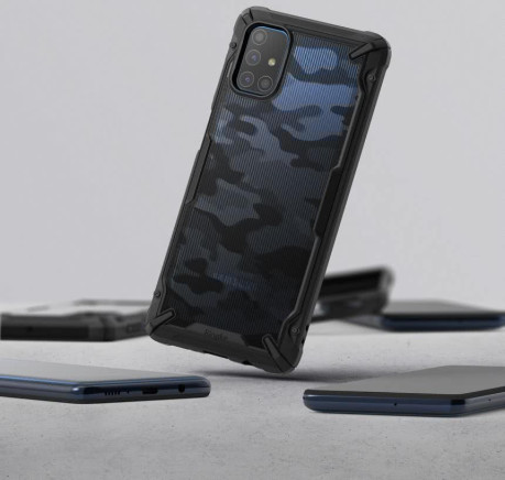 Оригинальный чехол Ringke Fusion X Design durable на Samsung Galaxy M51- Camo Black