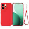 Силиконовый чехол Solid Color Liquid Silicone для OPPO Reno15 Pro 5G Global — красный