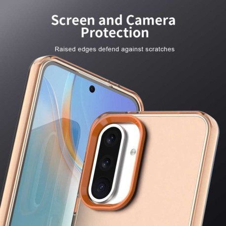 Противоударный чехол Candy Series для Samsung Galaxy A36 5G - оранжевый