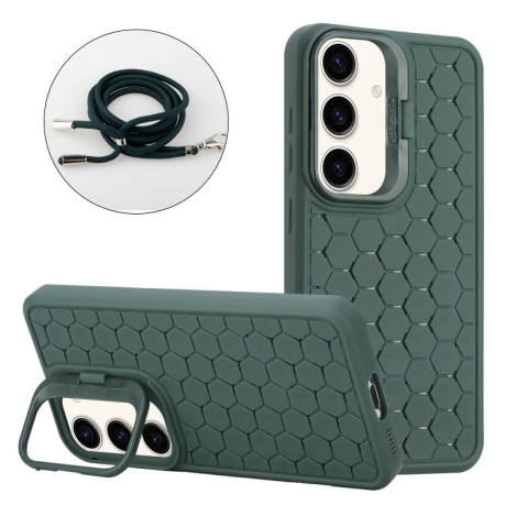 Противоударный чехол Honeycomb Radiating Holder TPU для Samsung Galaxy A35 5G - зеленый