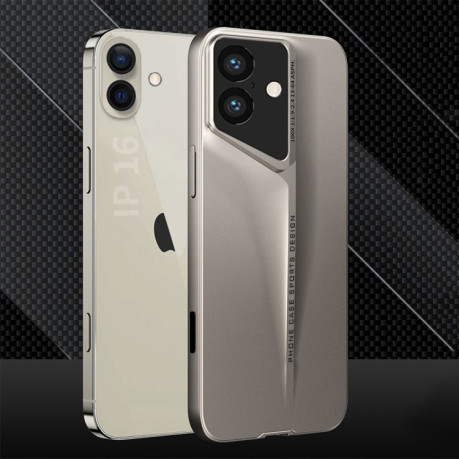Ультратонкий чехол GKK Blade Ultra-thin Full Coverage для iPhone 16 Plus - золотой