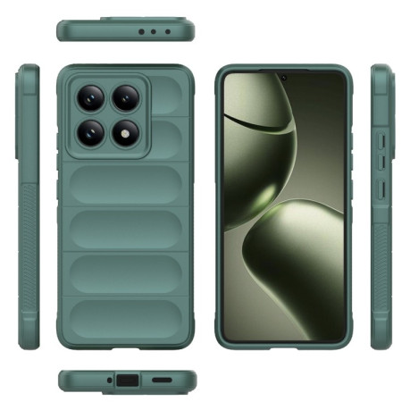 Силиконовый чехол Magic Flannel для Xiaomi 14T 5G Global - зеленый