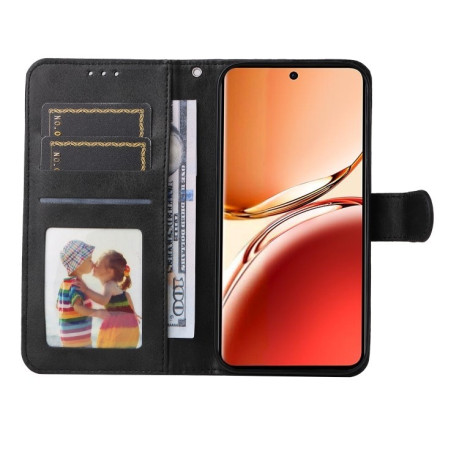 Чехол-книжка Stitching Calf Texture для OPPO Reno12 F/12 FS 4G - черный