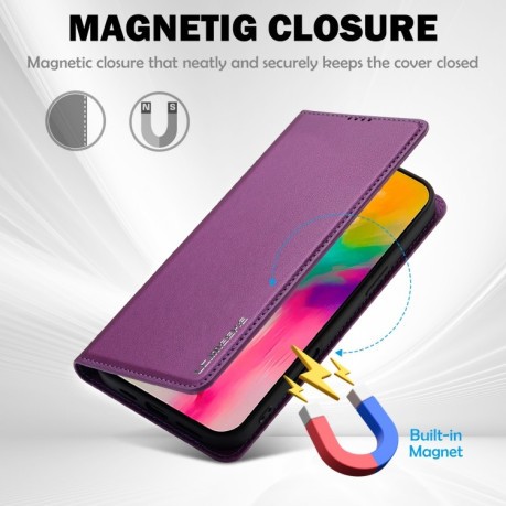 Чохол-книжка LCIMEEKE LC-001 Series для iPhone 16 Pro - фіолетовий