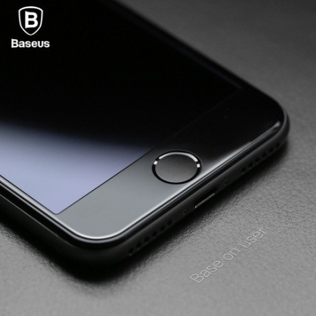 Защитное 3D Стекло на весь экран Baseus 0.23mm 9H Anti Blue-ray Black для iPhone 7 Plus/8 Plus