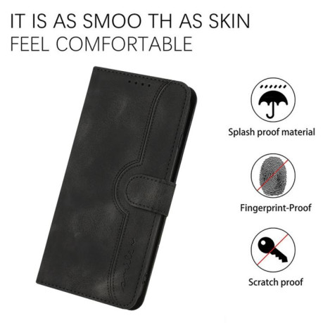 Чехол-книжка Skin Feel Heart Amile для Redmi Note 14 Pro 4G - черный