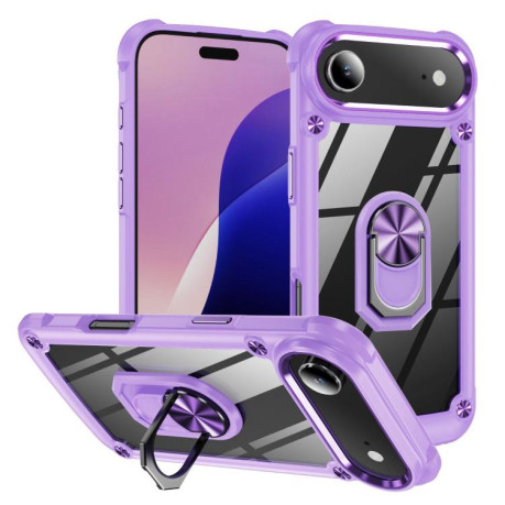 Противоударный чехол Acrylic Ring Holder на iPhone Air - фиолетовый