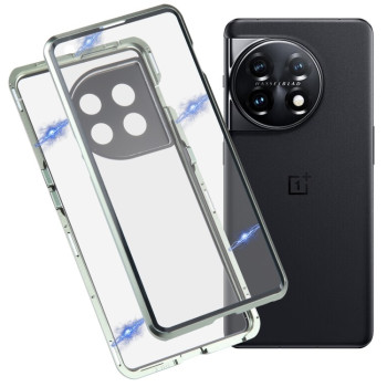 Двосторонній магнітний чохол Magnetic Angular Frame для OnePlus 11 - зелений