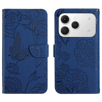 Чехол-книжка Skin Feel Butterfly Embossed на Tecno Spark 40 4G — синий