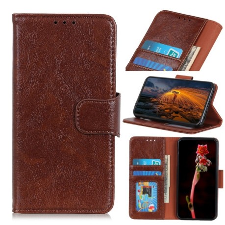 Чохол-книжка Nappa Texture Samsung Galaxy A12/M12 - коричневий
