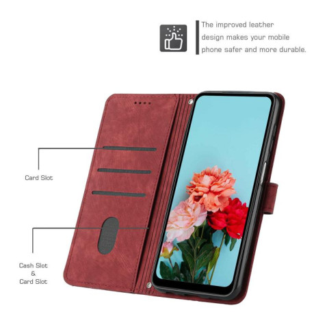 Чохол-книжка Skin Feel Stripe Pattern для Infinix Note 50 4G / 50 Pro 4G - червоний