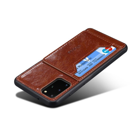 Чехол Dibase Crazy Horse Texture на Samsung Galaxy  S20 Plus -коричневый