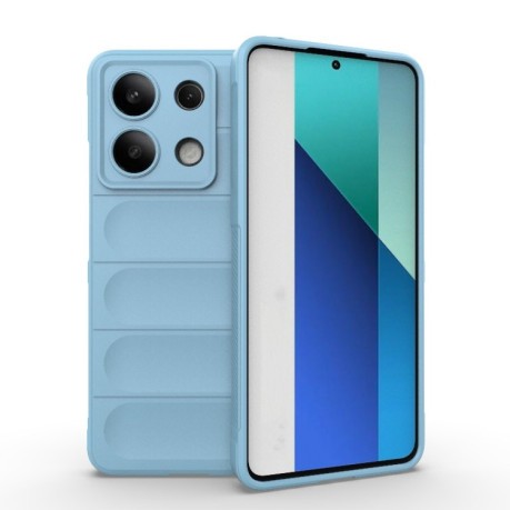 Силиконовый чехол Magic Flannel для Xiaomi Redmi Note 13 5G - голубой