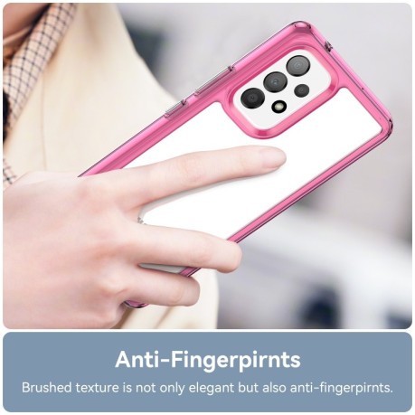 Противоударный чехол Colorful Acrylic Series для Samsung Galaxy A53 - розовый