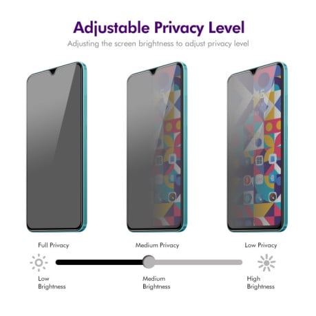 Защитное стекло ENKAY 28 Degree Privacy Screen для Realme Note 50 4G - черное